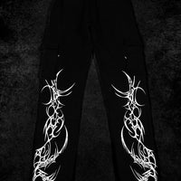 Women's Scarlet Kiss Cargo Sweatpants [VOID BLACK]