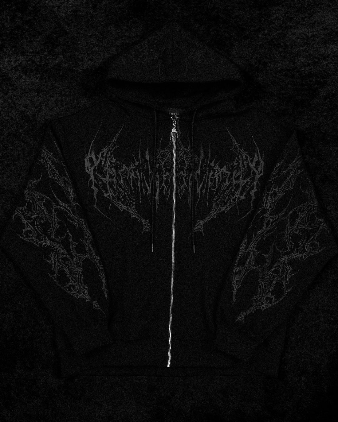 Deathwing Oversized Zip-up Hoodie [DARKNESS]