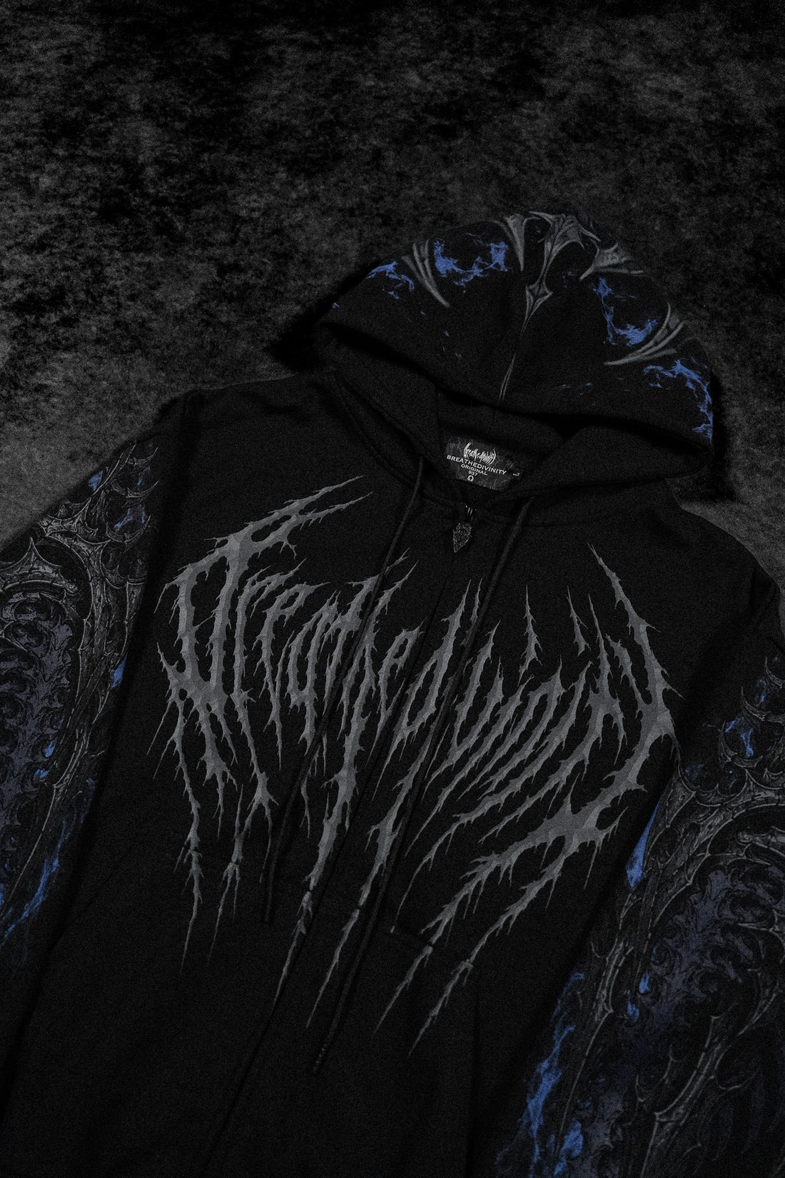 Death Slayer Oversized Zip-up Hoodie [SKY BLUE]