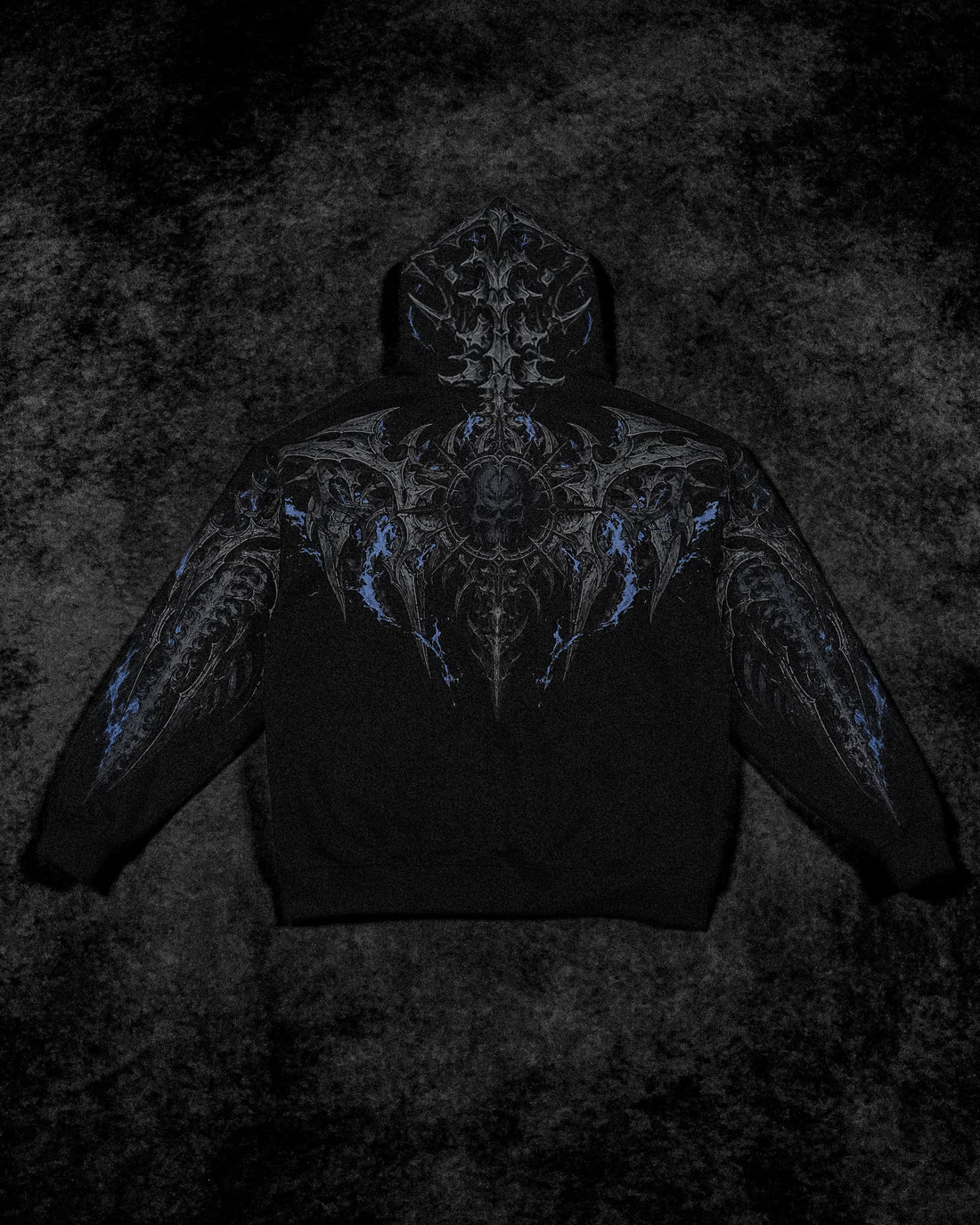 Death Slayer Oversized Zip-up Hoodie [SKY BLUE]