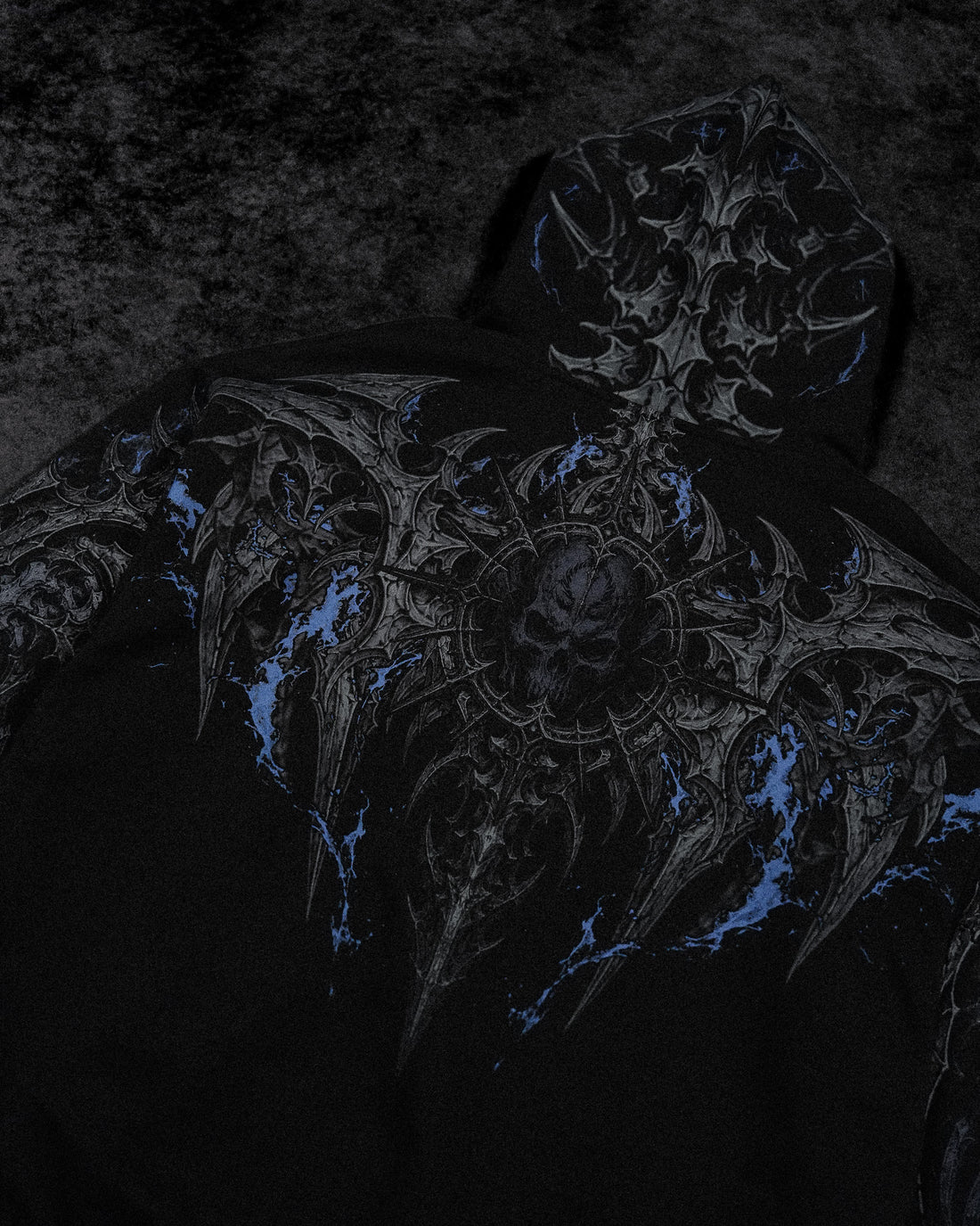 Death Slayer Oversized Zip-up Hoodie [SKY BLUE]