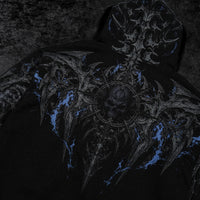 Death Slayer Oversized Zip-up Hoodie [SKY BLUE]