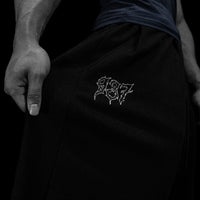 Essential Embroidery 937  Banana shape sweatpants [VOID BLACK]