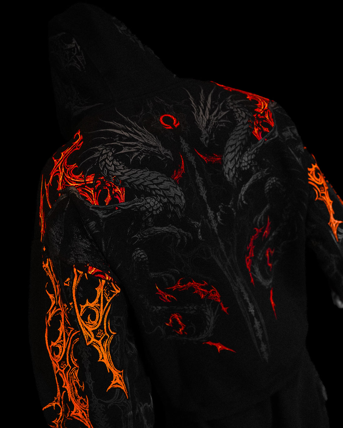 Dragon Blade Oversized pullover hoodie [INFERNO]