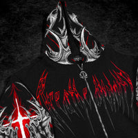Death Blight Oversized Zip-Up Hoodie [HEAVENLY RED]
