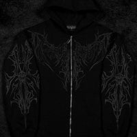 Shadow Monarch Oversized Zip-up Hoodie [DARKNESS]
