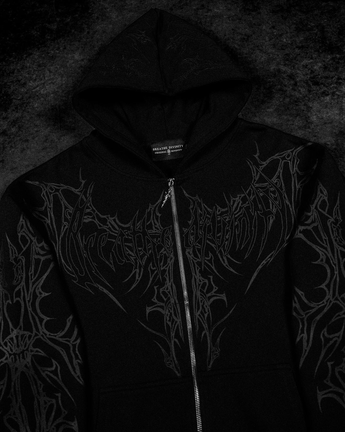 Shadow Monarch Oversized Zip-up Hoodie [DARKNESS]