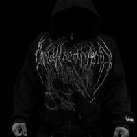 Grim Reaper Embroidered Oversized Zip-up Hoodie [GHOST]