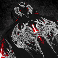 Death Blight Oversized Zip-Up Hoodie [HEAVENLY RED]