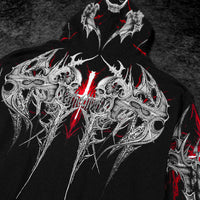 Death Blight Oversized Zip-Up Hoodie [HEAVENLY RED]