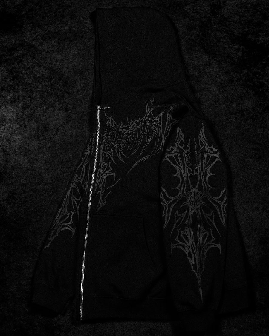 Shadow Monarch Oversized Zip-up Hoodie [DARKNESS]
