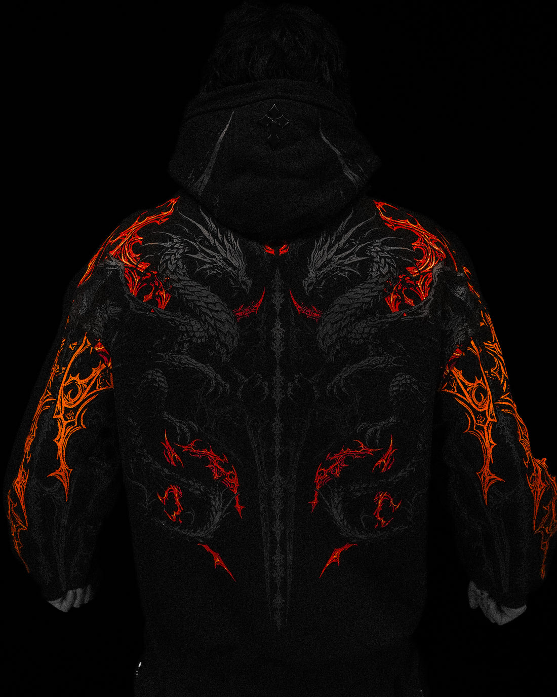 Dragon Blade Oversized pullover hoodie [INFERNO]