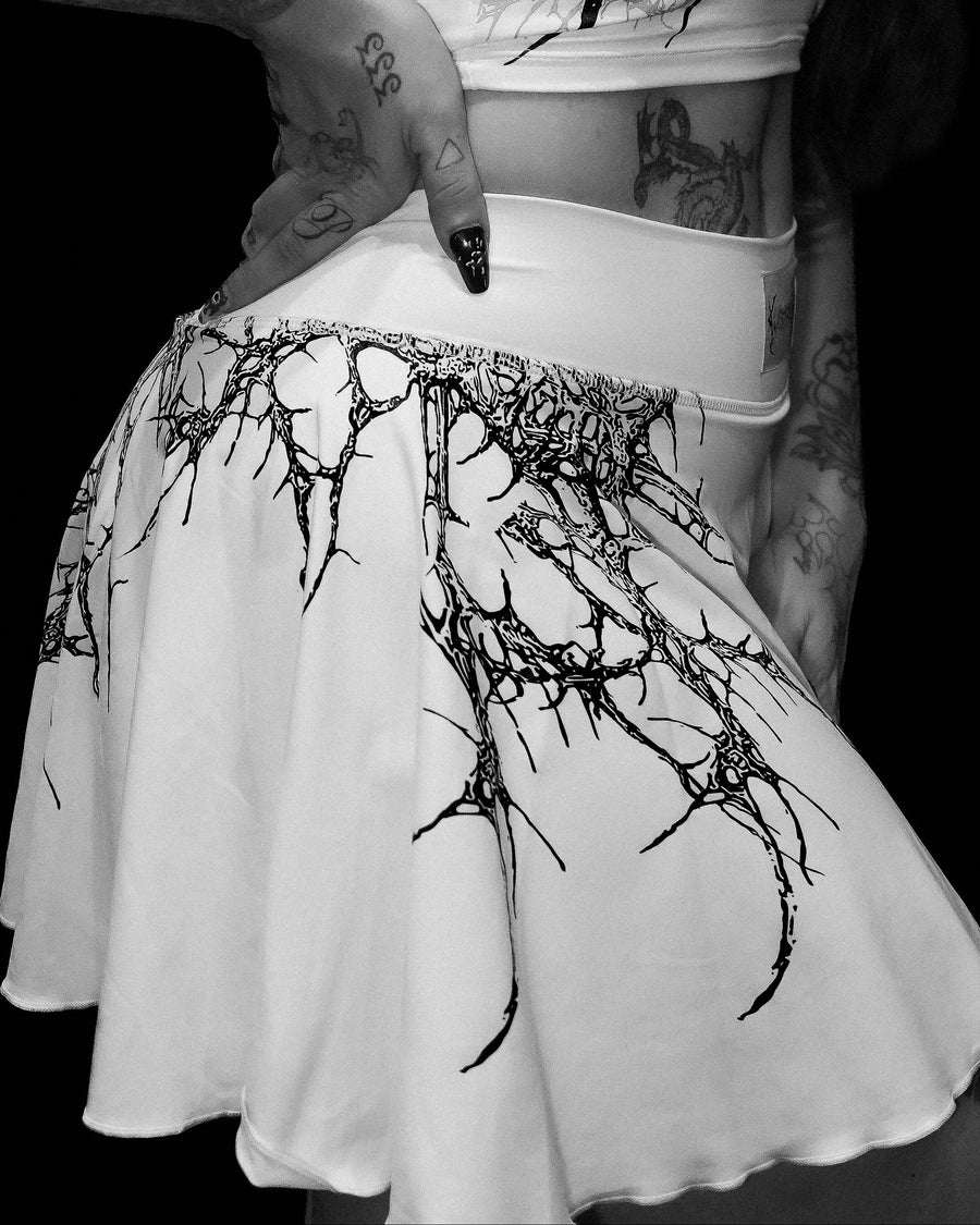 Women's Black Widow Athletic Skirt [DIVINE WHITE]