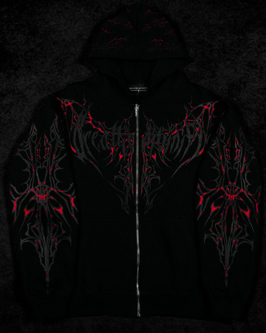 Shadow Monarch Oversized Zip-up Hoodie [INFERNO]