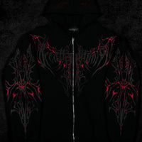 Shadow Monarch Oversized Zip-up Hoodie [INFERNO]