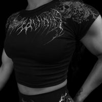 Women's Soul Thorn Cropped Baby Tee [VOID BLACK]