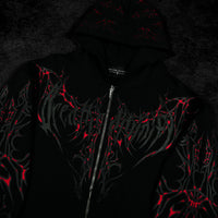 Shadow Monarch Oversized Zip-up Hoodie [INFERNO]