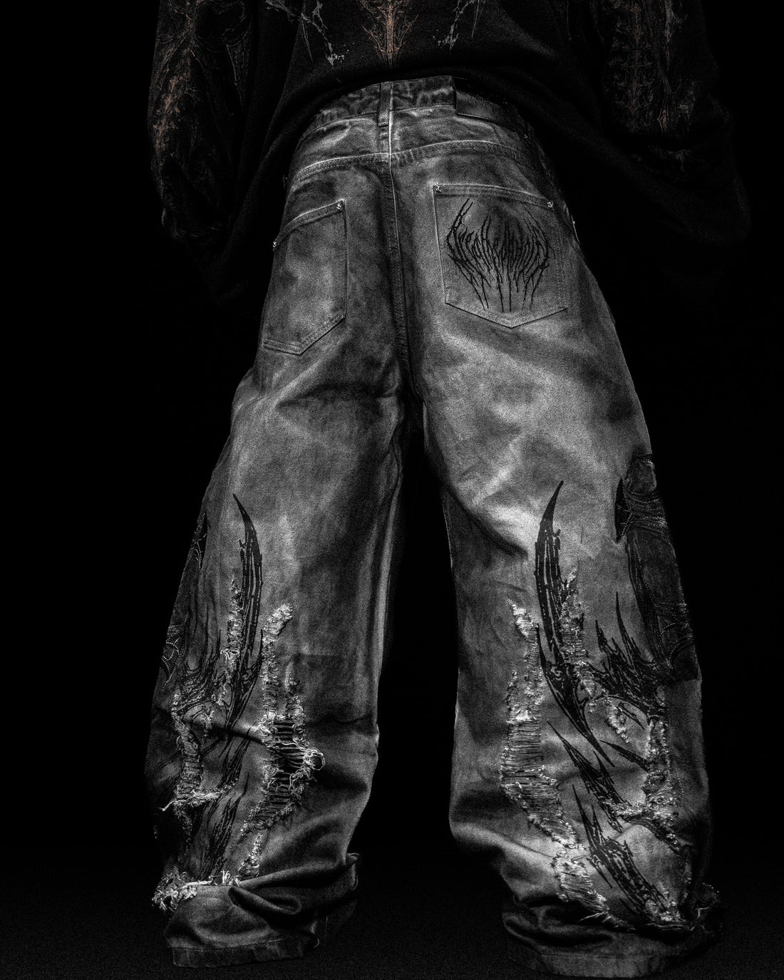 Soul Decay Oversized Distressed Denim Jeans [ANGEL WASHED]