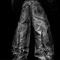 Soul Decay Oversized Distressed Denim Jeans [ANGEL WASHED]