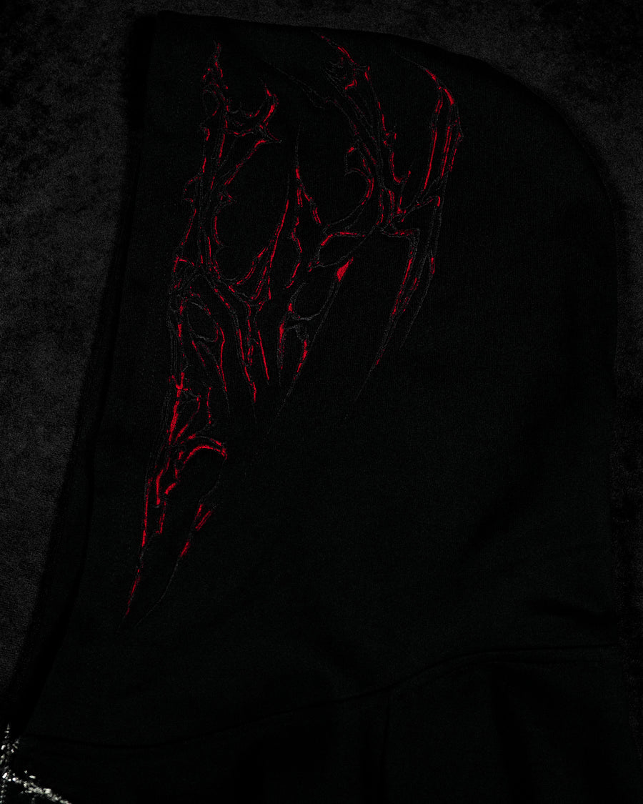 Shadow Monarch Oversized Zip-up Hoodie [INFERNO]