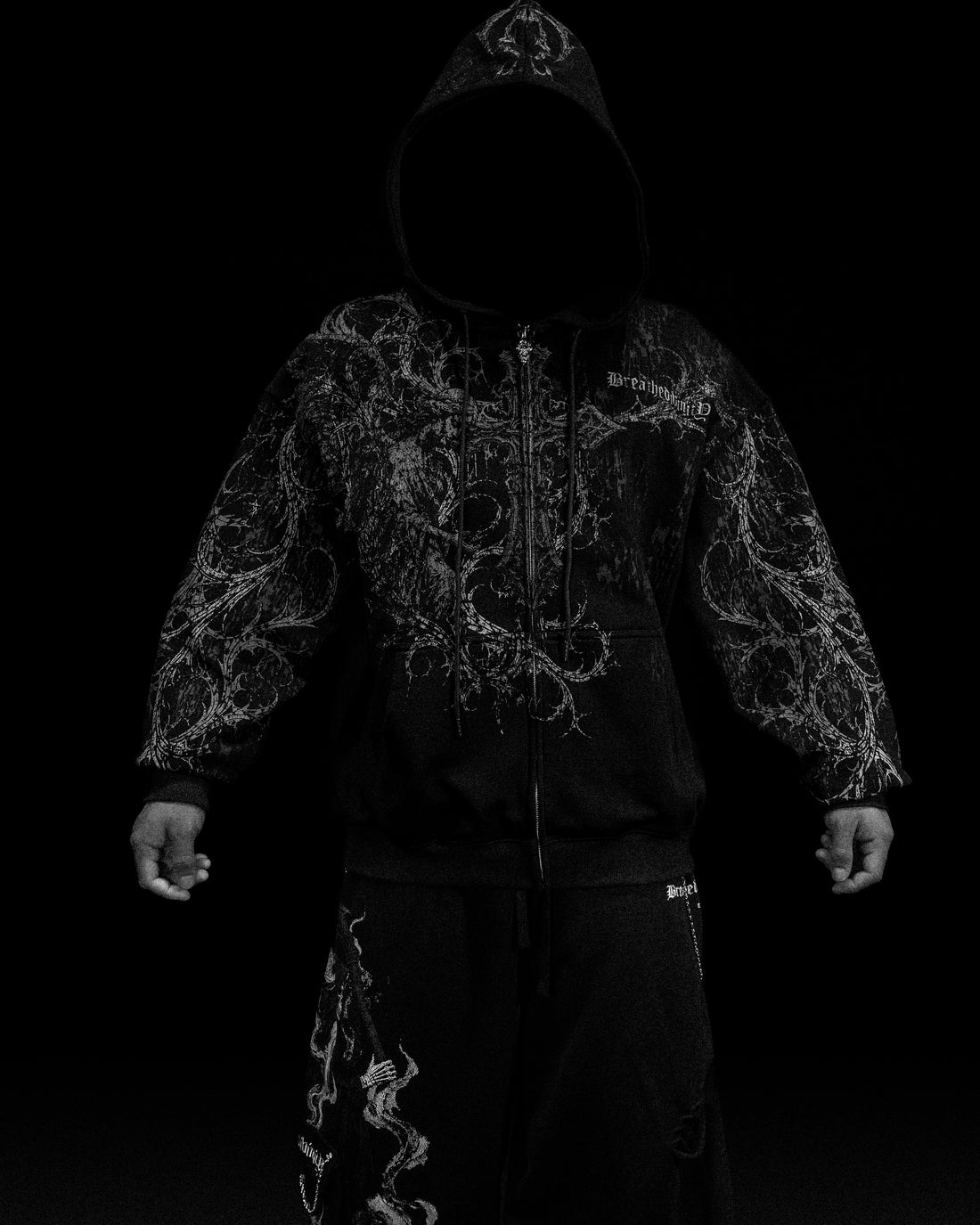 Sanctuary Oversized Zip-up Hoodie [VOID BLACK]