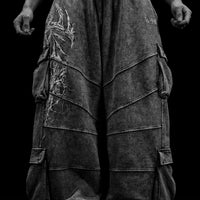 937 Embroidered Tactical Oversized Uncuffed Cargos [VINTAGE]
