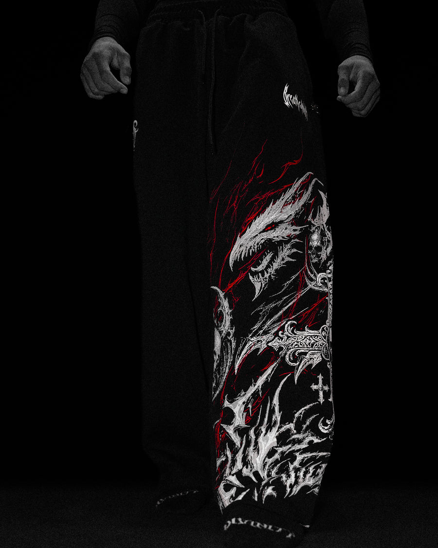 Wyvern Uncuffed luxury sweatpants [HEAVENLY RED]