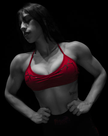 Women's Void Tech™ Cursemark Halter Sports Bra [CRIMSON]