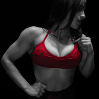 Women's Void Tech™ Cursemark Halter Sports Bra [CRIMSON]