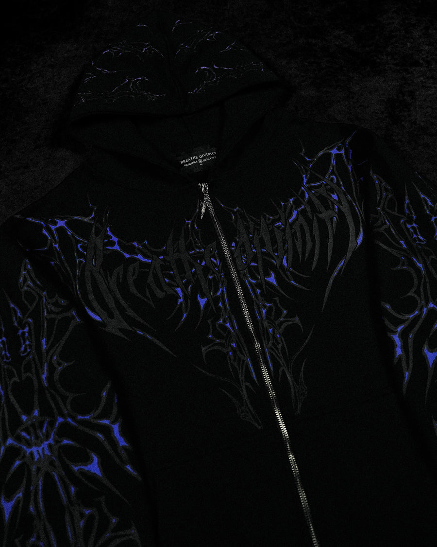 Shadow Monarch Oversized Zip-up Hoodie [DUSK]
