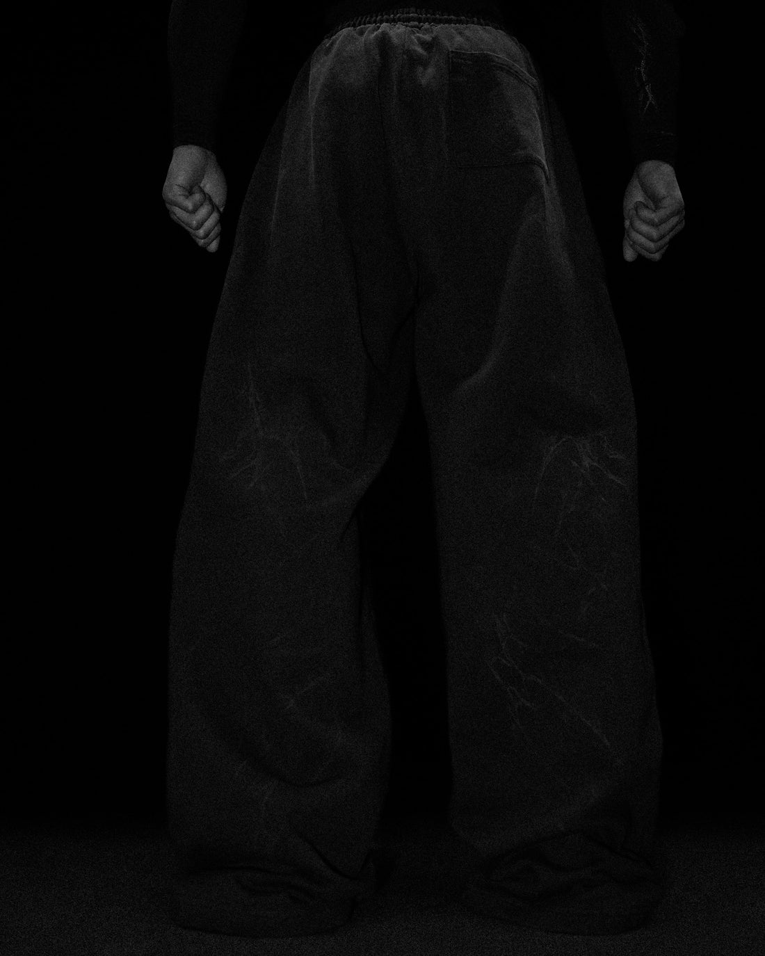 Blood Omen Banana Shape Uncuffed luxury sweatpants [SMOKE]