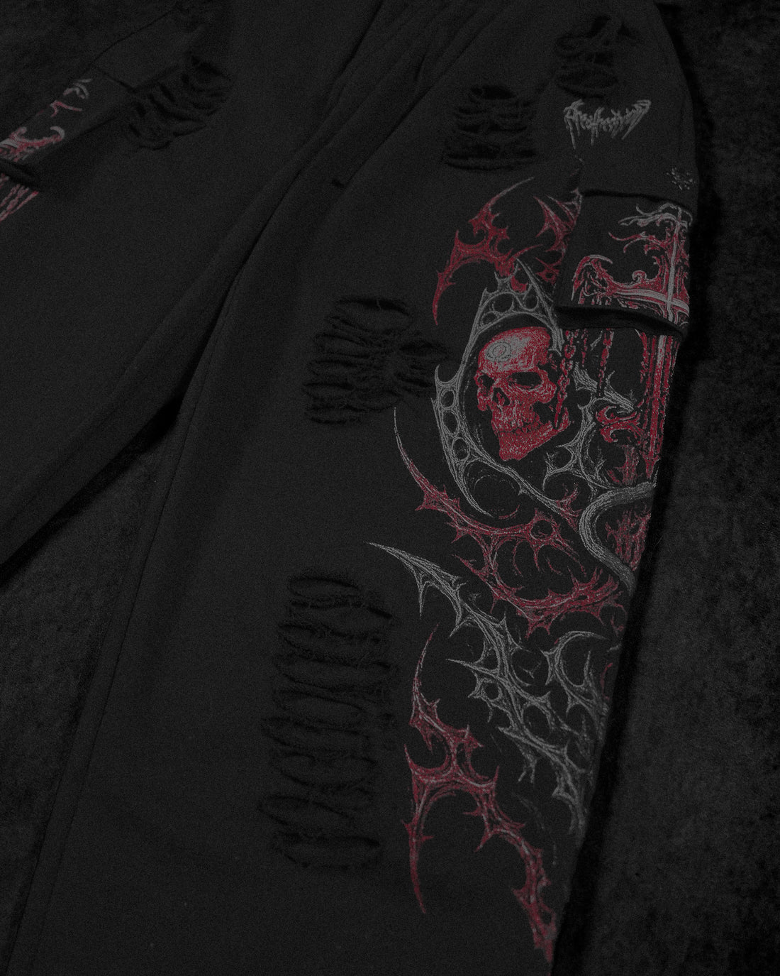 Mens Tarnished Uncuffed Luxury Cargos [BLOOD METAL]