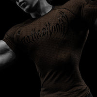 Doom Tech™ Armored Venom Texture Short sleeve Compression [LIGHT BROWN GRADIENT]