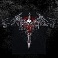 Bone Splitter Oversized T-shirt [HEAVENLY RED]