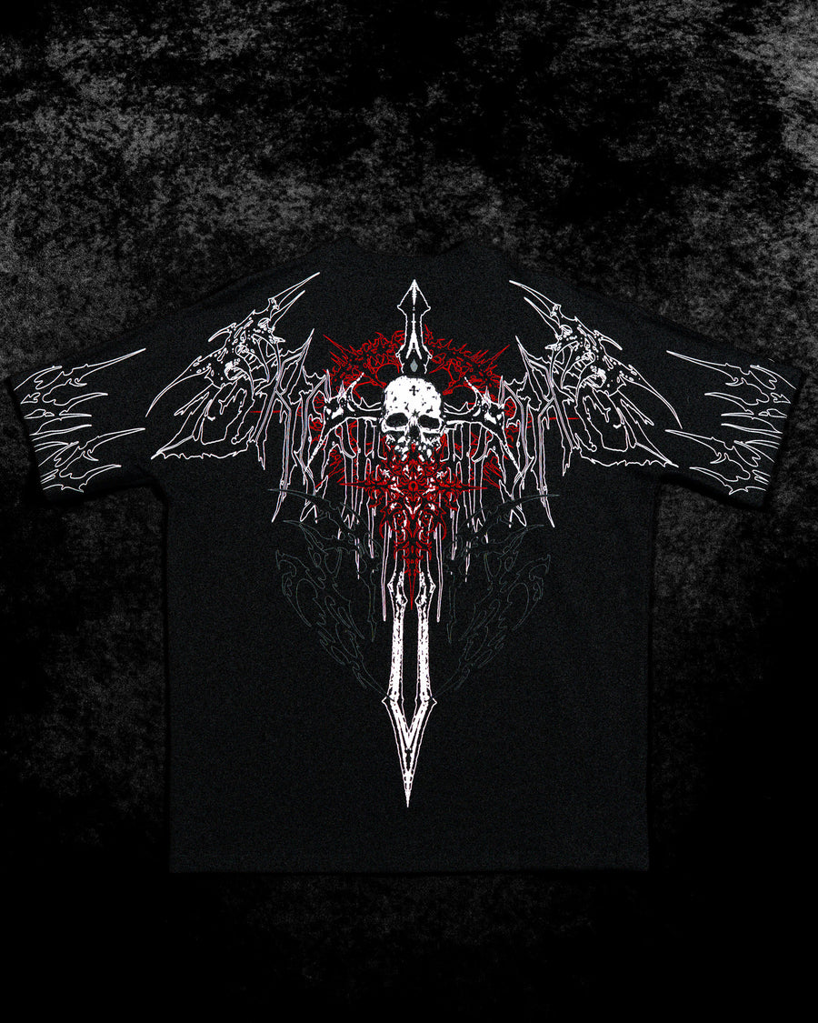 Bone Splitter Oversized T-shirt [HEAVENLY RED]