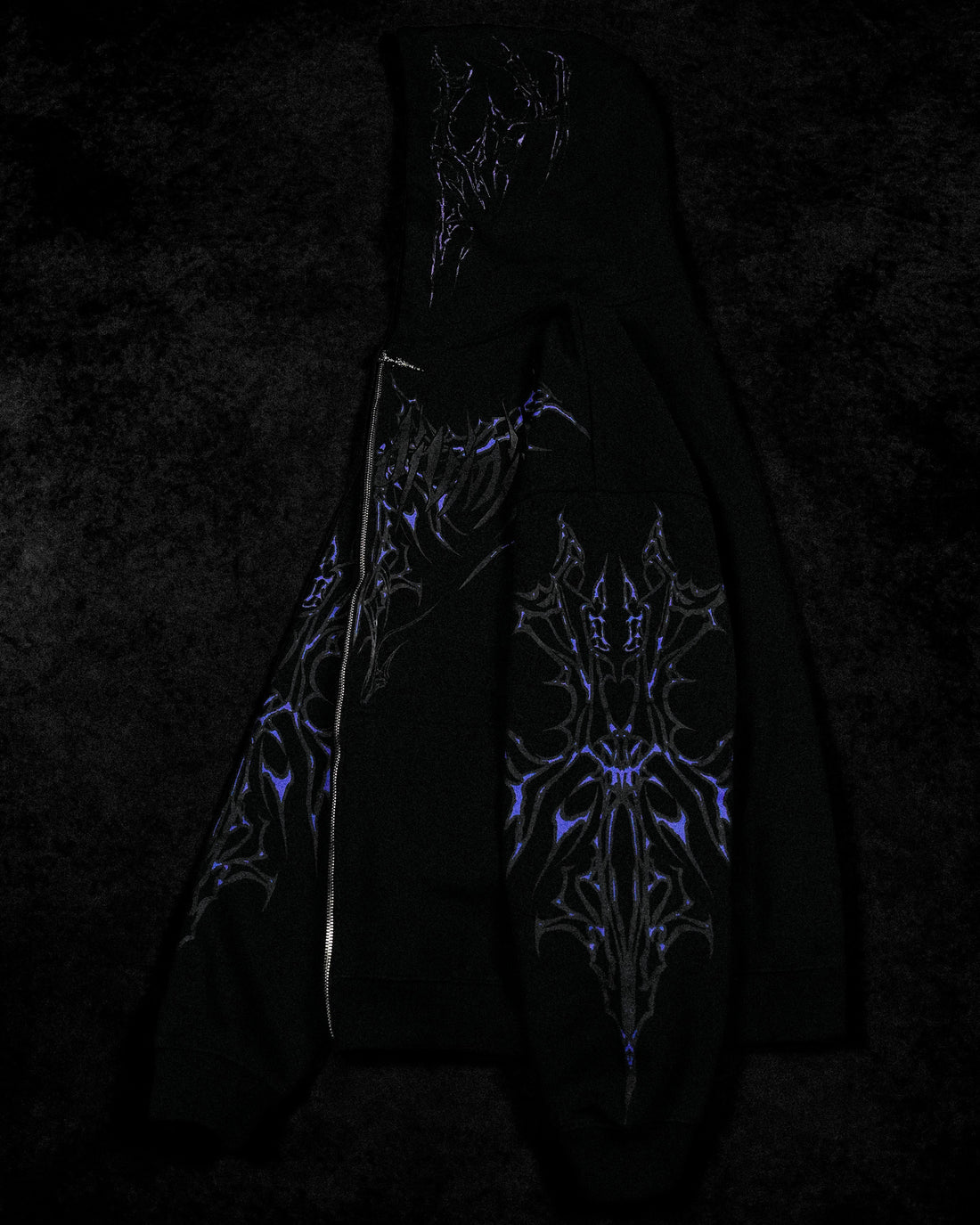 Shadow Monarch Oversized Zip-up Hoodie [DUSK]