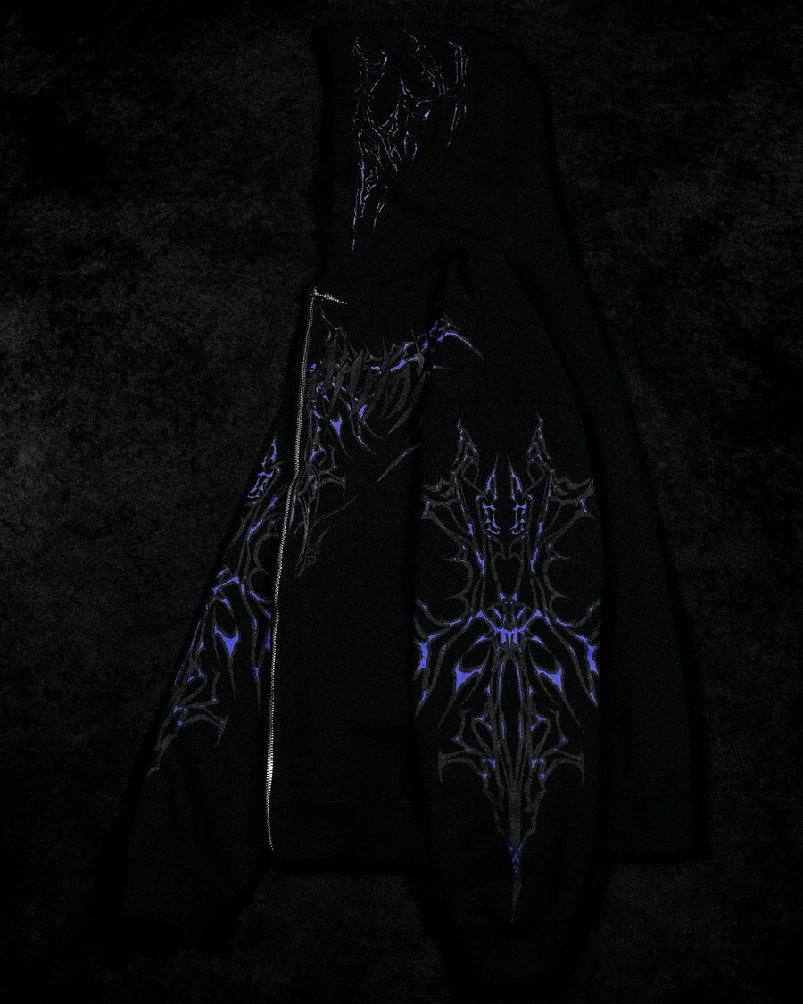 Shadow Monarch Oversized Zip-up Hoodie [DUSK]