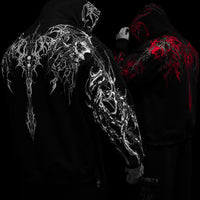 Deathblade Oversized pullover hoodie [VOID BLACK]