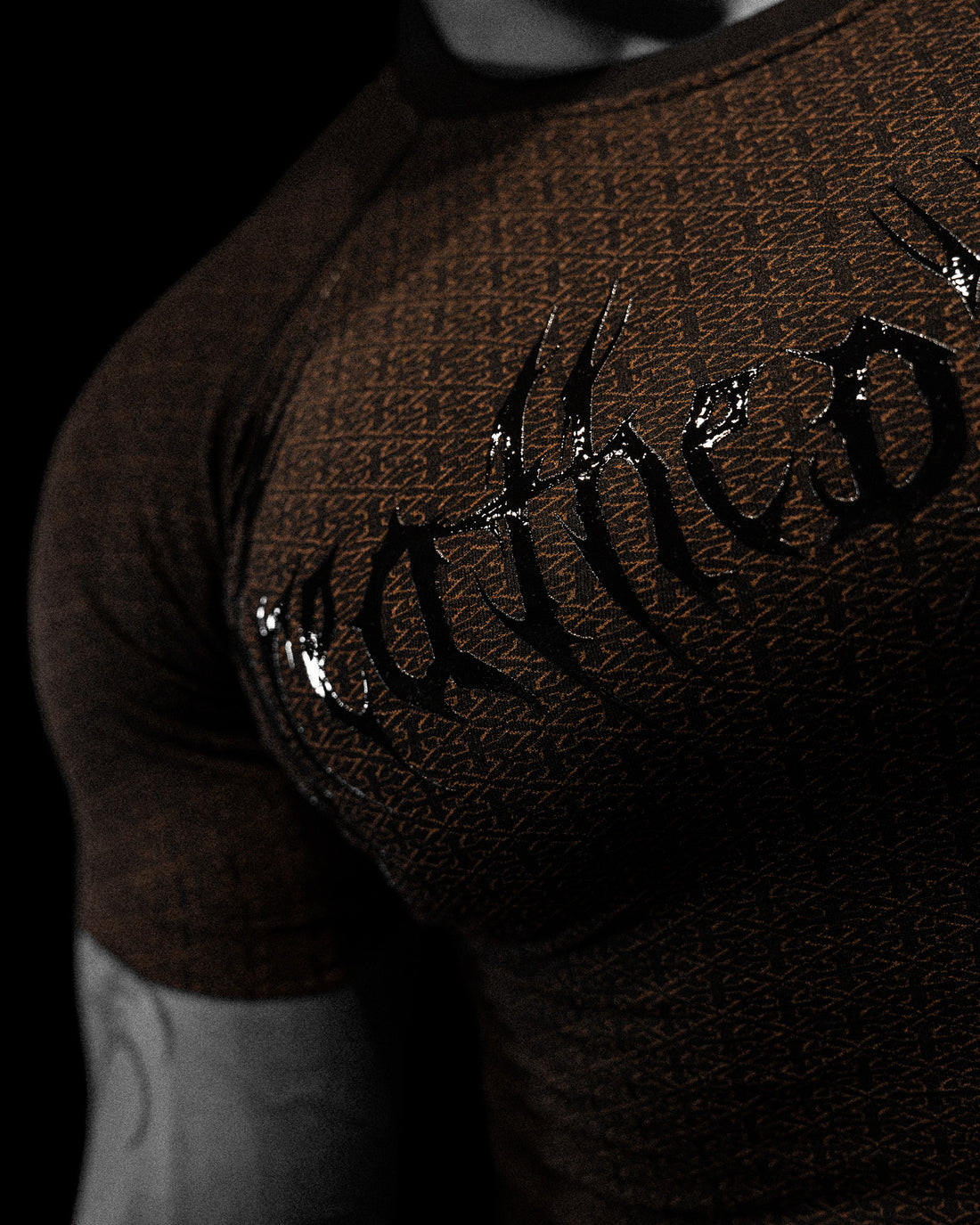 Doom Tech™ Armored Venom Texture Short sleeve Compression [LIGHT BROWN GRADIENT]