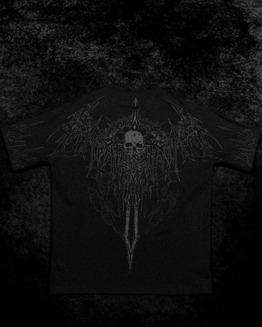 Bone Splitter Oversized T-shirt [DARKNESS]