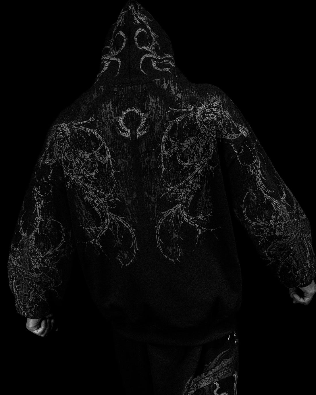 Sanctuary Oversized Zip-up Hoodie [VOID BLACK]