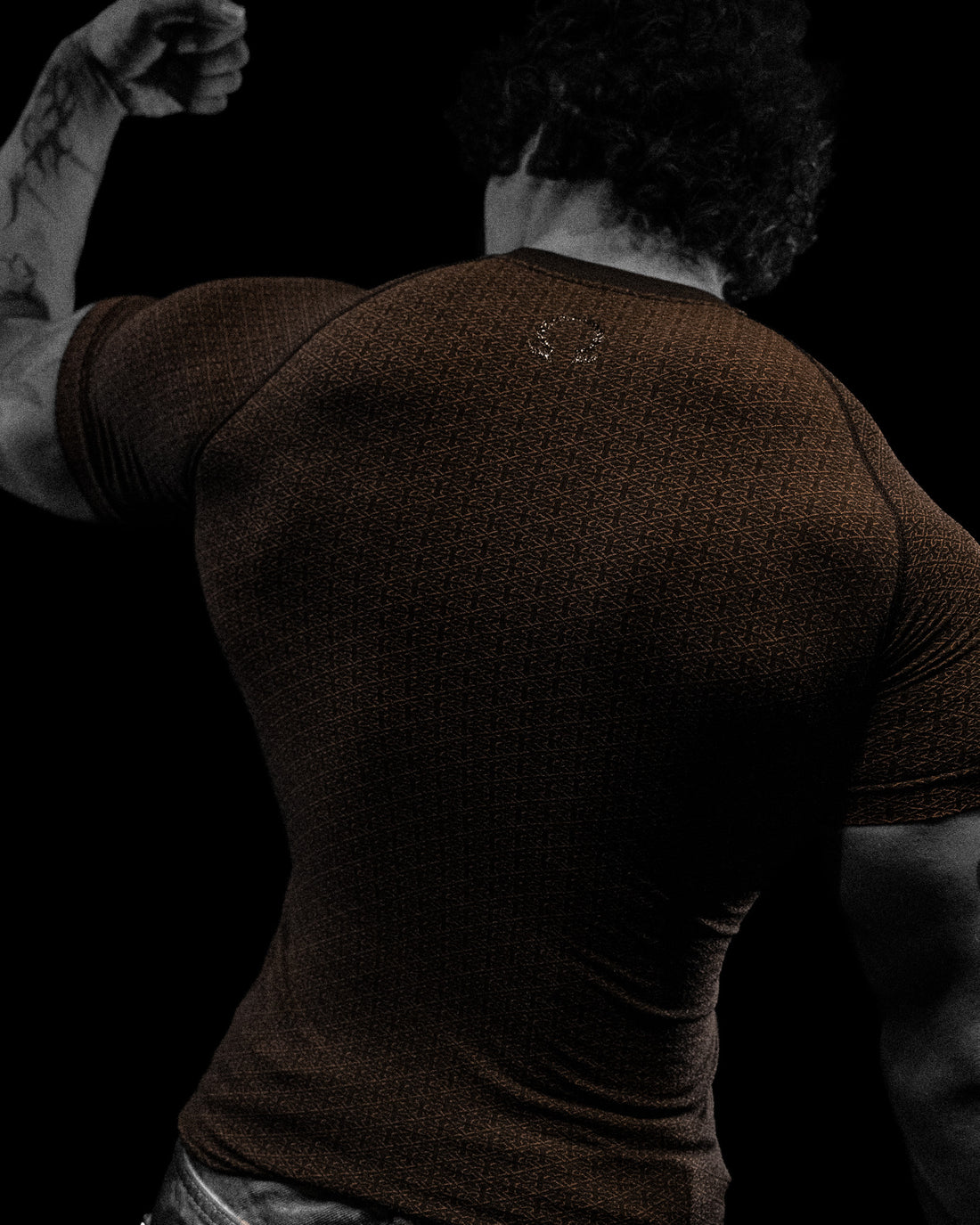 Doom Tech™ Armored Venom Texture Short sleeve Compression [LIGHT BROWN GRADIENT]