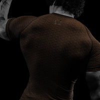 Doom Tech™ Armored Venom Texture Short sleeve Compression [LIGHT BROWN GRADIENT]