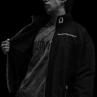 Deconstructed Oversized Cut & Sew Panel Full Zip Jacket [VOID BLACK]