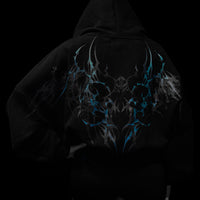 Women's Midnight Veil Cropped Zip-up Hoodie [STARLIGHT]