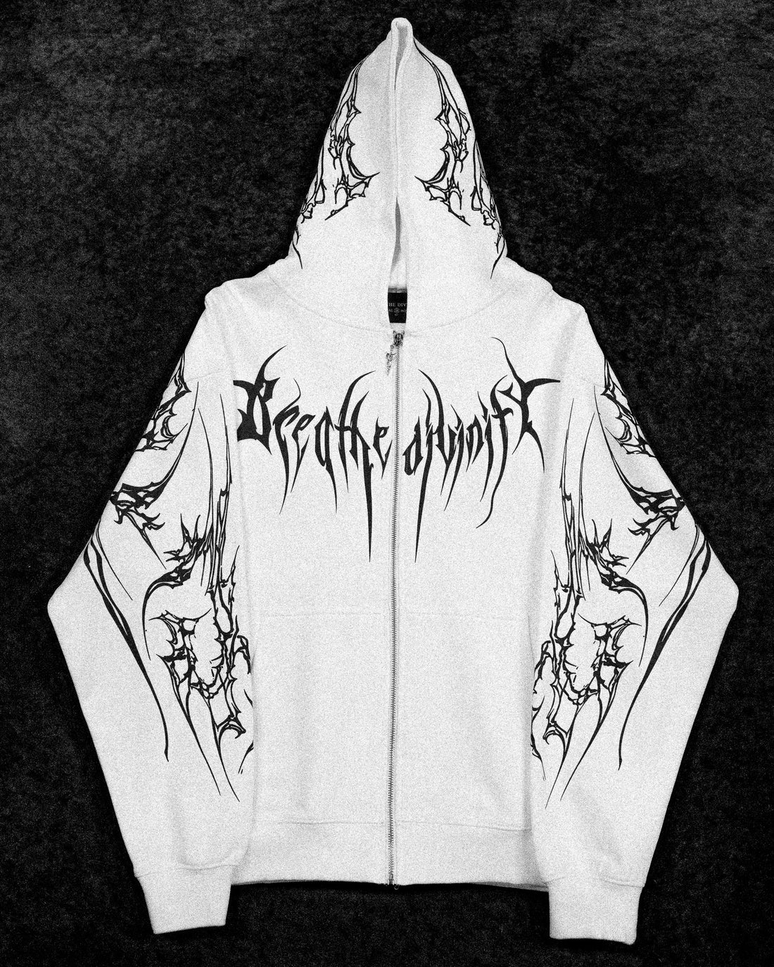 Kingslayer Oversized Zip-up hoodie [DIVINE WHITE]