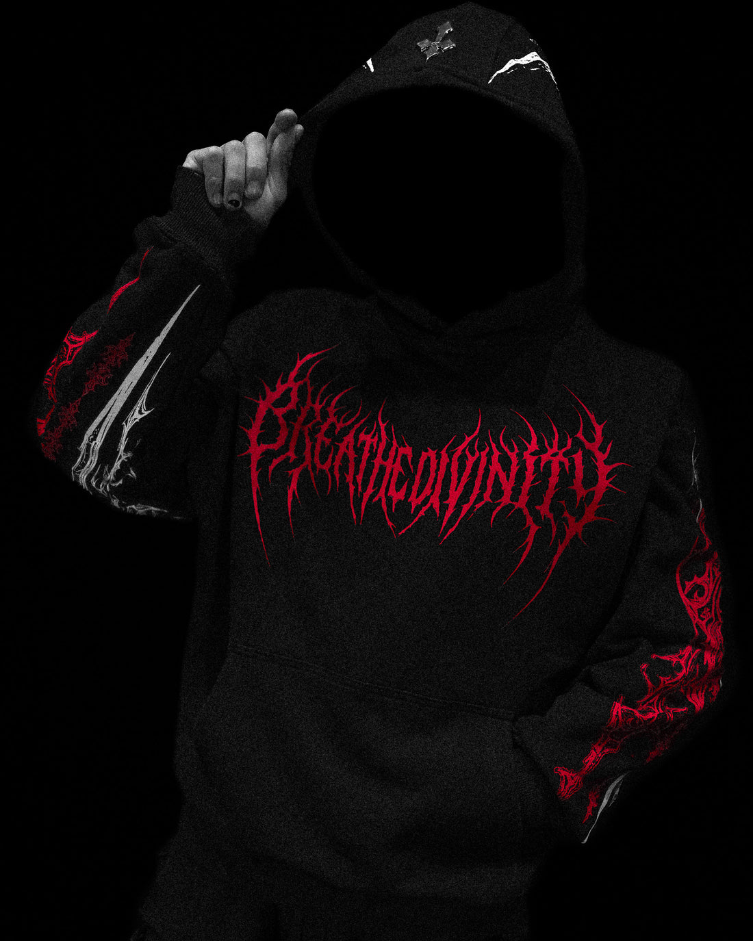 Dragon Blade Oversized pullover hoodie [HEAVENLY RED]