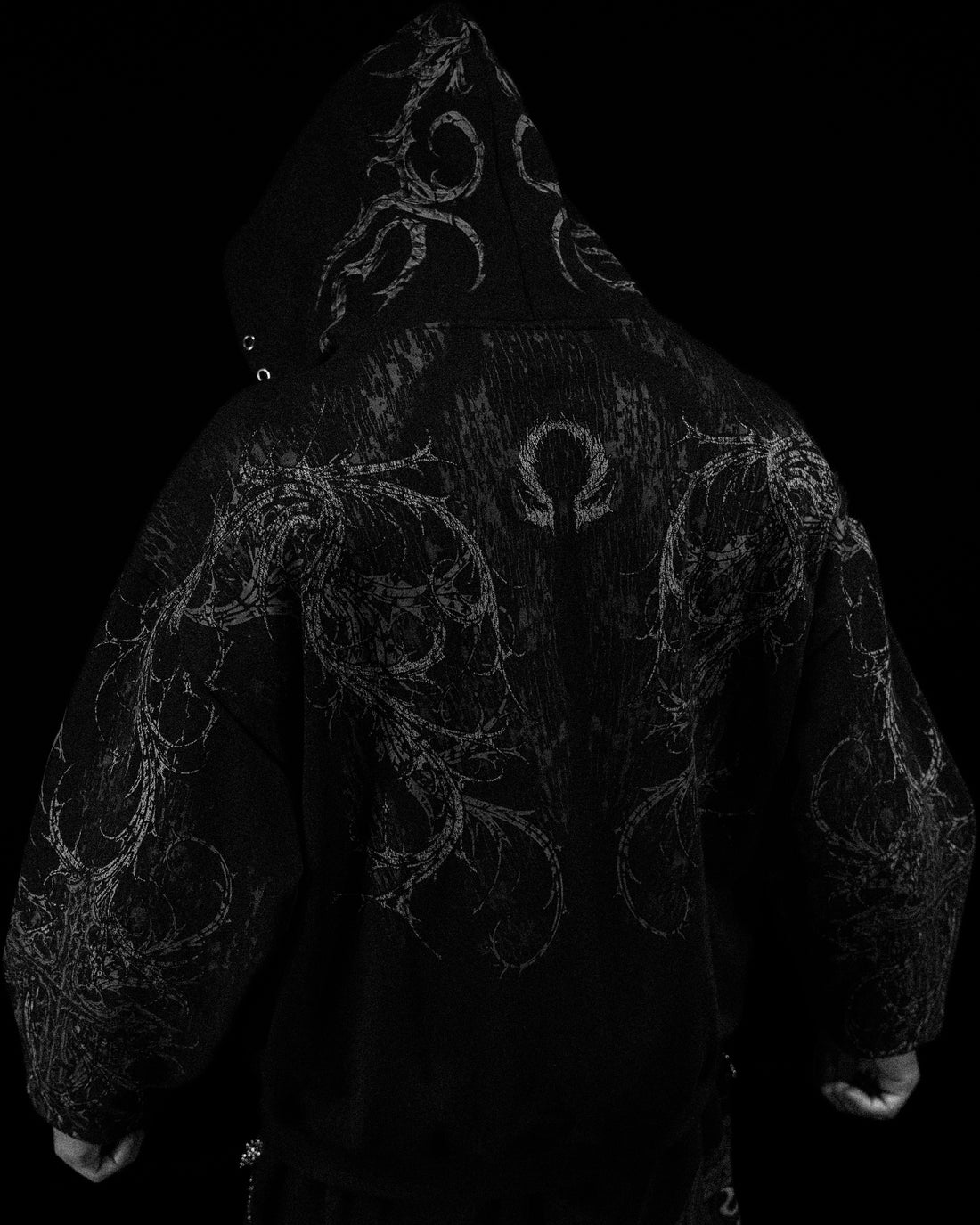 Sanctuary Oversized Zip-up Hoodie [VOID BLACK]
