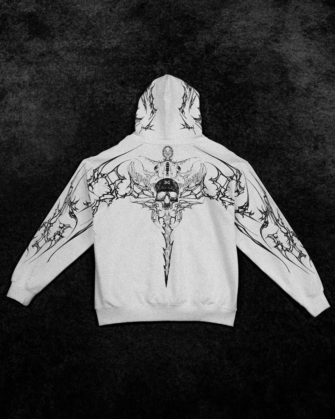 Kingslayer Oversized Zip-up hoodie [DIVINE WHITE]