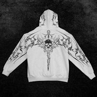 Kingslayer Oversized Zip-up hoodie [DIVINE WHITE]